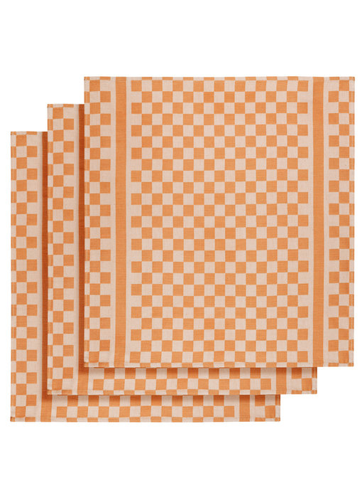 De Witte Lietaer Tea towel Groom-A Orange 3 pieces 65 x 70 cm