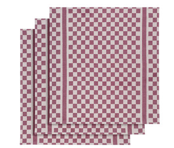 De Witte Lietaer Tea towel Groom-A Fuchsia 3 pieces 65 x 70 cm