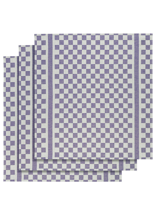 De Witte Lietaer Geschirrtuch Groom-A Lavendel 3 Stück 65 x 70 cm