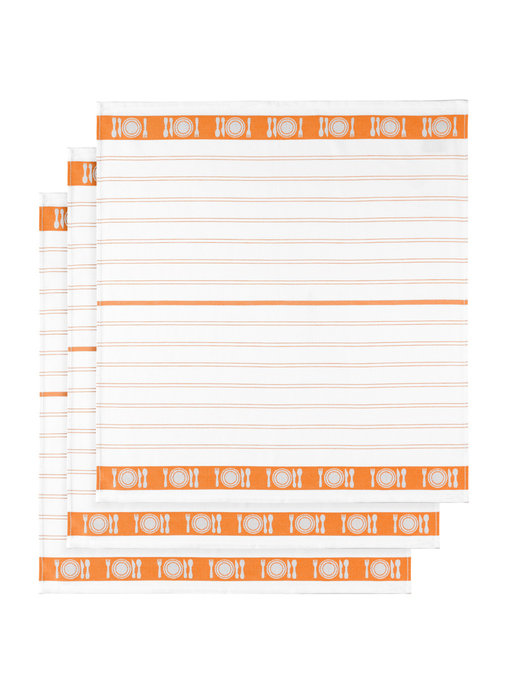 De Witte Lietaer Tea towel BML Orange 3 pieces 65 x 65 cm