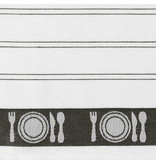De Witte Lietaer Tea towel BML, Black - 3 pieces - 65 x 65 cm - Cotton