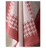 De Witte Lietaer Tea towel Pied de Poule, Red - 2 pieces - 65 x 65 cm - Cotton