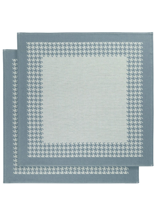 De Witte Lietaer Tea towel Pied de Poule Oxyde 2 pieces 65 x 65 cm