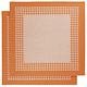 Torchon Pied de Poule Orange 2 pièces 65 x 65 cm