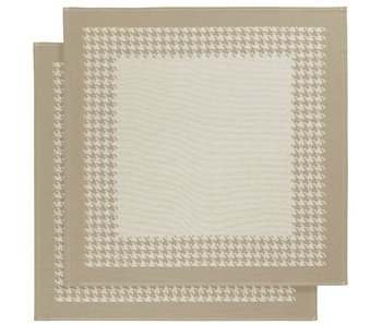 De Witte Lietaer Tea towel Pied de Poule Moonlight 2 pieces 65 x 65 cm