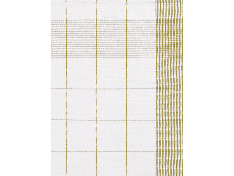 De Witte Lietaer Geschirrtuch Mixte, Gelbgrün - 2 Stück - 65 x 65 cm - Baumwolle/Leinen