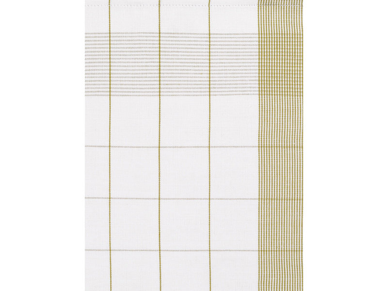 De Witte Lietaer Tea towel Mixte, Yellow-green - 2 pieces - 65 x 65 cm - Cotton/Linen