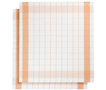 De Witte Lietaer Torchon Mixte Orange 2 pièces 65 x 65 cm