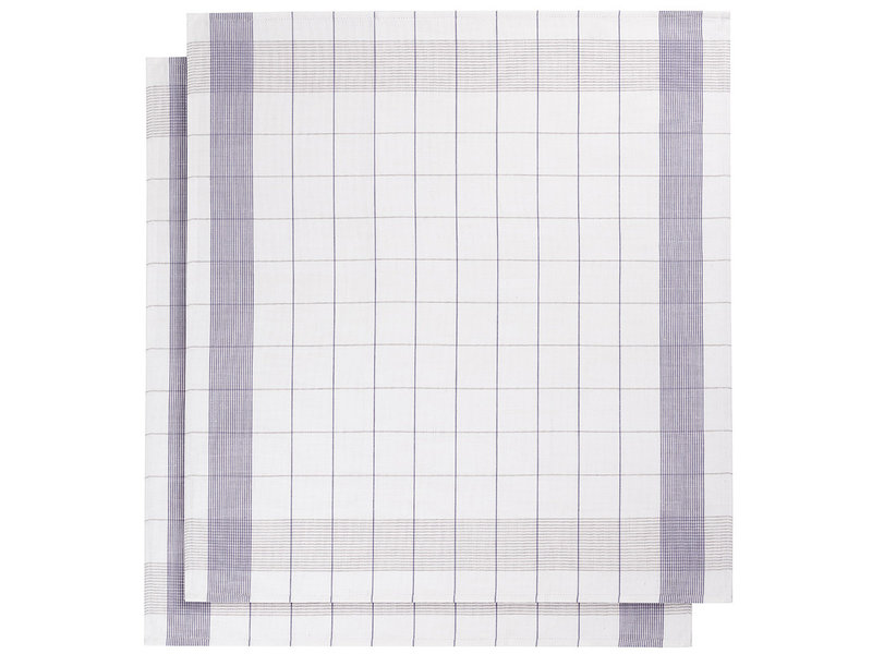 De Witte Lietaer Tea towel Mixte, Lavender - 2 pieces - 65 x 65 cm - Cotton/Linen