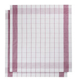 De Witte Lietaer Tea towel Mixte, Fuchsia - 2 pieces - 65 x 65 cm - Cotton/Linen
