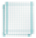 De Witte Lietaer Torchon Mixte, Aqua - 2 pièces - 65 x 65 cm - Coton/Lin