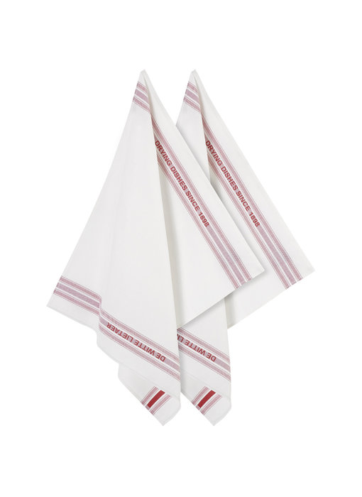 De Witte Lietaer Tea towel Dish Red 2 pieces 65 x 70 cm