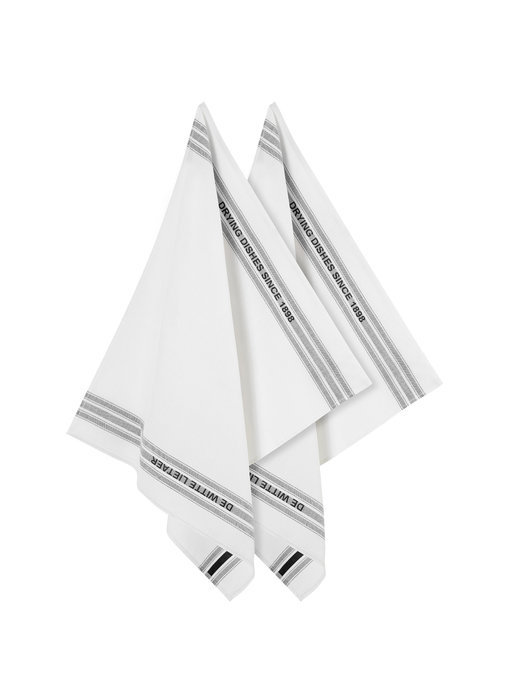 De Witte Lietaer Tea towel Dish Black 2 pieces 65 x 70 cm