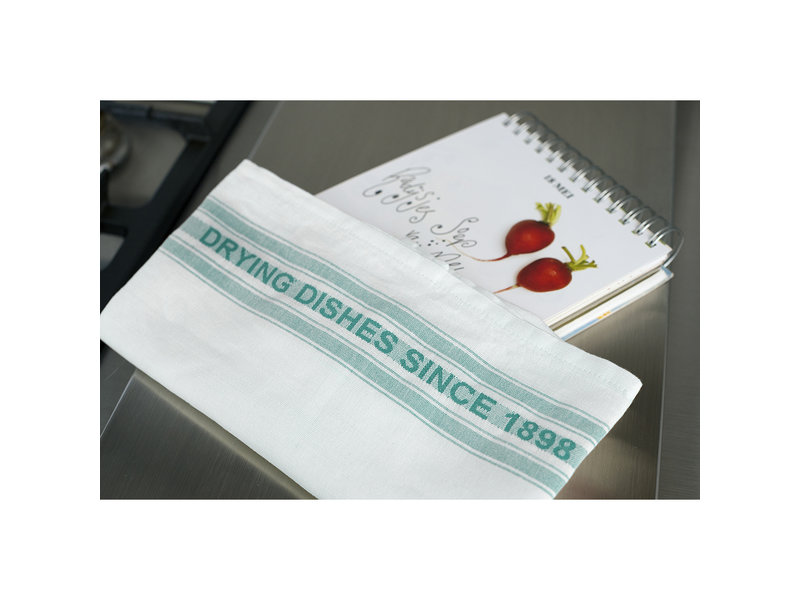 De Witte Lietaer Tea towel Dish, Aqua - 2 pieces - 65 x 70 cm - Cotton/Linen