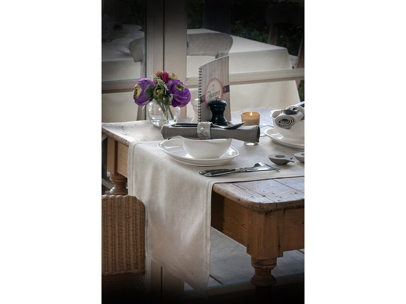 De Witte Lietaer Tischläufer, Sonora White – 50 x 160 cm – 100 % Baumwolle