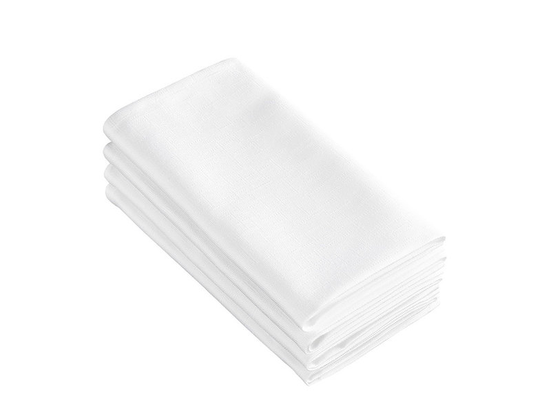 De Witte Lietaer Serviettes, Sonora White (4 pcs.) - 50 x 50 cm - 100% Coton