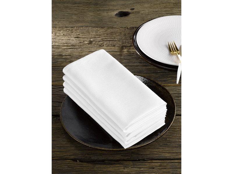 De Witte Lietaer Napkins, Sonora White (4 pcs.) - 50 x 50 cm - 100% Cotton