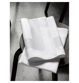 De Witte Lietaer Serviettes, Luna-A Blanc (4 pcs.) - 51 x 51 cm - 100% Coton Damassé