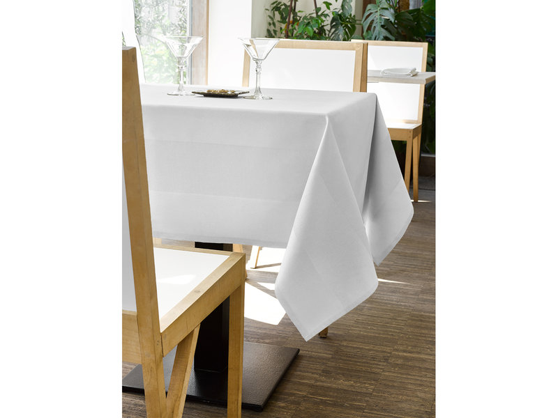 De Witte Lietaer Tafellaken, Luna-A Wit - 160 x 310 cm - 100% Damast Katoen