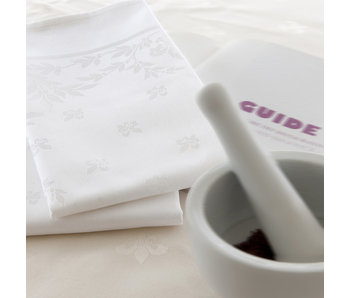 De Witte Lietaer Napkins Lilium White 4 pieces 51 x 51 cm Damask Cotton