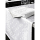 Nappe Lilium Blanc 160 x 360 cm Coton Damassé