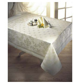 De Witte Lietaer Nappe Lilium Blanc - 160 x 360 cm - 100% Coton Damassé