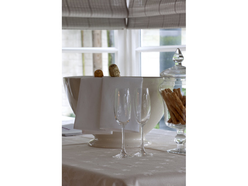 De Witte Lietaer Tablecloth, Lilium White - 160 x 360 cm - 100% Damask Cotton