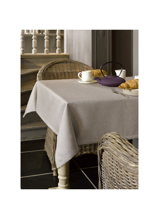 De Witte Lietaer Nappe Gibson Taupe 145 x 360 cm Polyester