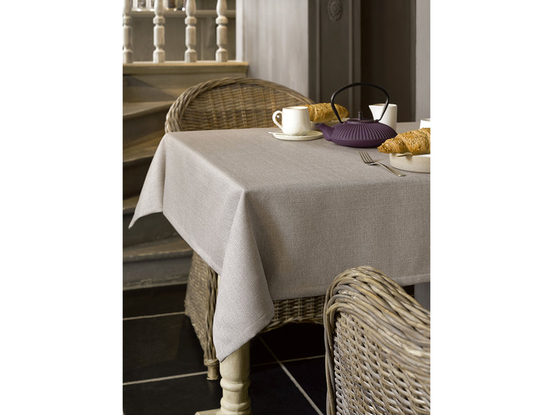 De Witte Lietaer Tablecloth, Gibson Taupe - 145 x 360 cm - 100% Polyester