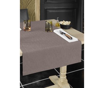 De Witte Lietaer Chemin de table Gibson Taupe 50 x 145 cm Polyester