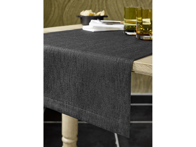 De Witte Lietaer Table runner, Gibson Black - 50 x 145 cm - 100% Polyester