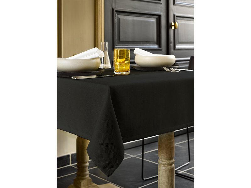 De Witte Lietaer Tablecloth, Gibson Black - 145 x 360 cm - 100% Polyester