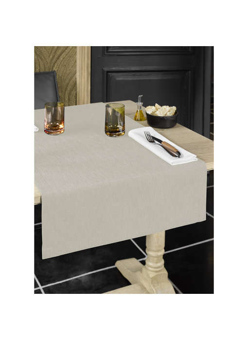 De Witte Lietaer Table runner Gibson Beige 50 x 145 cm Polyester