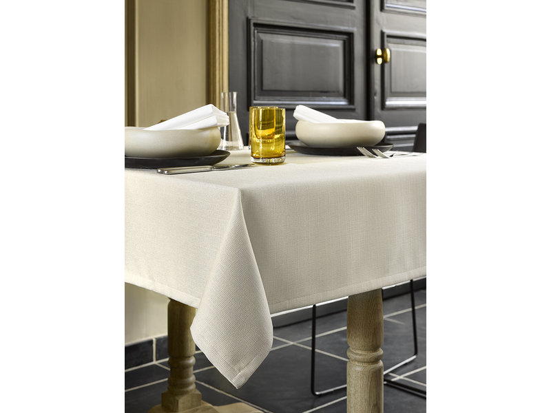 De Witte Lietaer Tablecloth, Gibson Beige - 145 x 220 cm - 100% Polyester