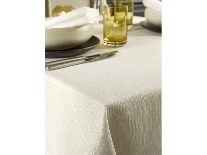 De Witte Lietaer Tischdecke, Gibson Beige – 145 x 220 cm – 100 % Polyester