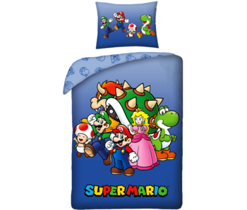 Super Mario Bettbezug Team 140 x 200 cm + 70 x 90 cm Baumwolle