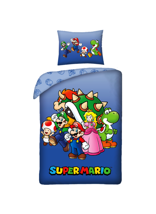 Super Mario Duvet cover Team 140 x 200 cm + 70 x 90 cm Cotton