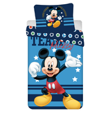 Disney Mickey Mouse Dekbedovertrek, Team - Eenpersoons - 140 x 200 cm - Katoen