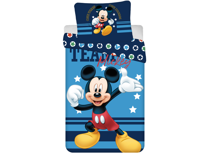 Disney Mickey Mouse Housse de couette, Team - Seul - 140 x 200 cm - Coton