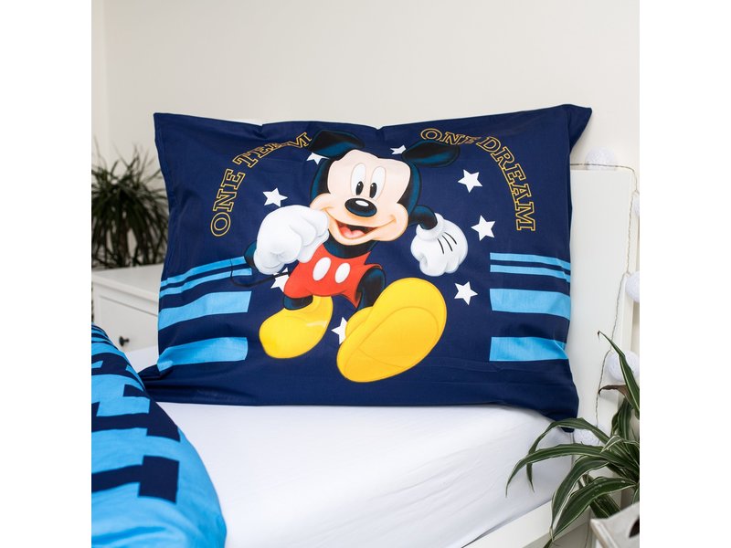 Disney Mickey Mouse Dekbedovertrek, Team - Eenpersoons - 140 x 200 cm - Katoen