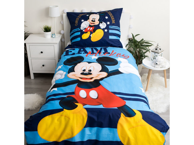 Disney Mickey Mouse Dekbedovertrek, Team - Eenpersoons - 140 x 200 cm - Katoen