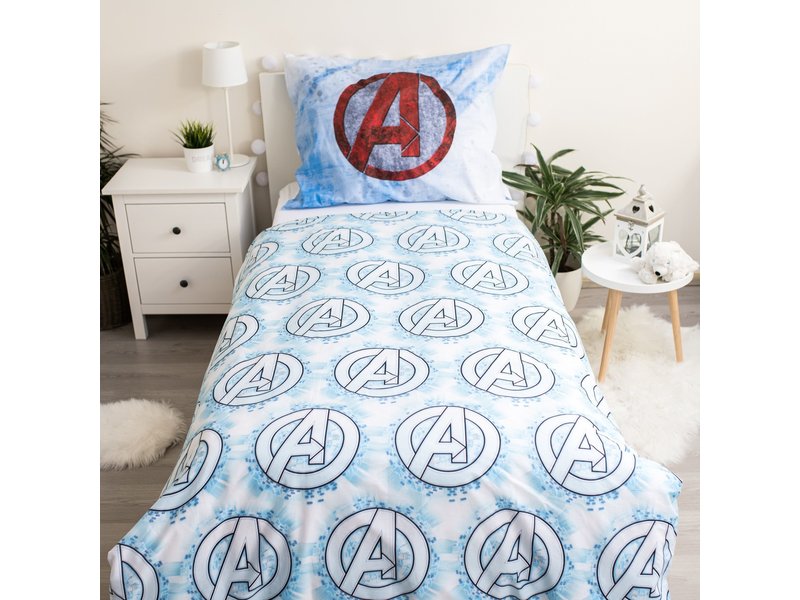 Marvel Avengers Bettbezug, Heroes – Einzelbett – 140 x 200 cm – Baumwolle