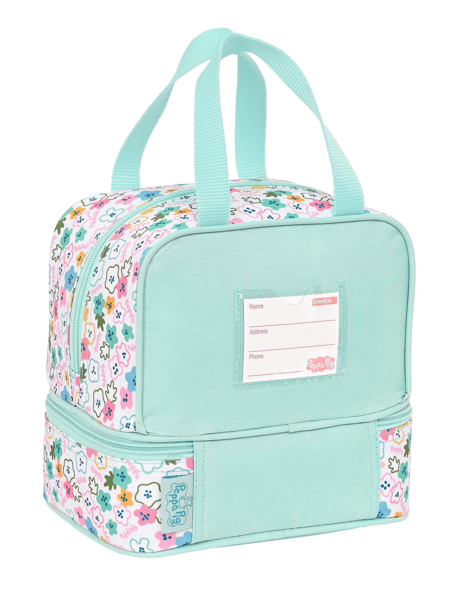Mini Sac Isotherme Peppa Pig Pretty Flowers - Safta - Pour Goûter, Pique-nique - Taille Unique - Multicolore
