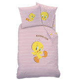 Looney Tunes Dekbedovertrek Tweety - Eenpersoons - 140  x 200 + 63 x 63 cm - Katoen