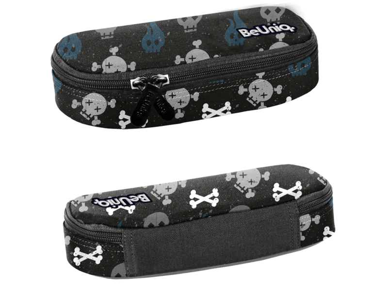 BeUniq Etui, Skull - 23 x 10 x 5 cm - Polyester