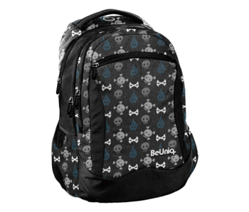 BeUniq Rucksack Totenkopf - 41 x 30 x 20 cm - Polyester