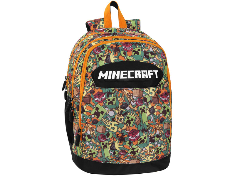 Minecraft Caricature de sac à dos - 42 x 34 x 23 cm - Polyester