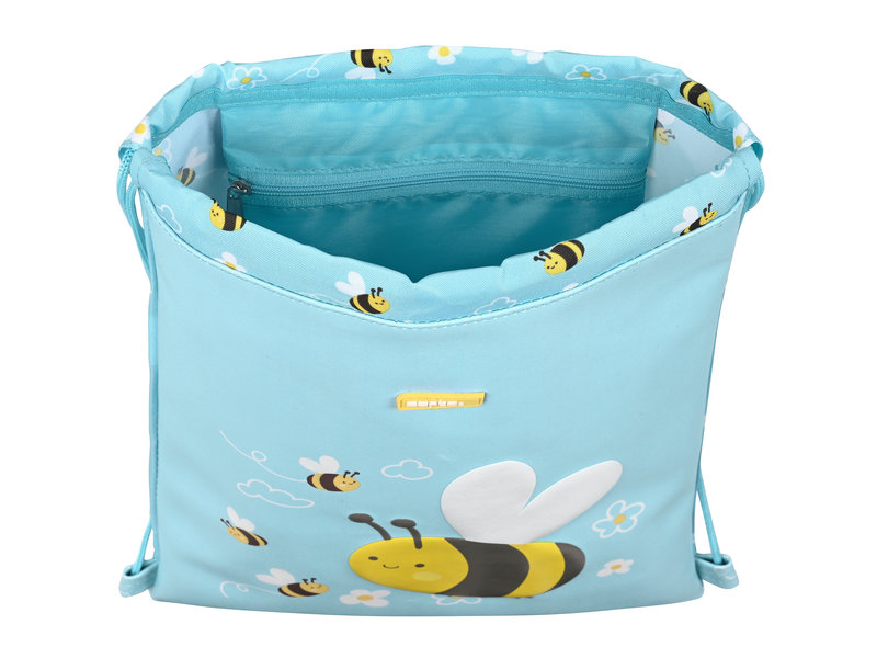 Safta Junior Gymbag, Bee - 34 x 26 cm - Polyester