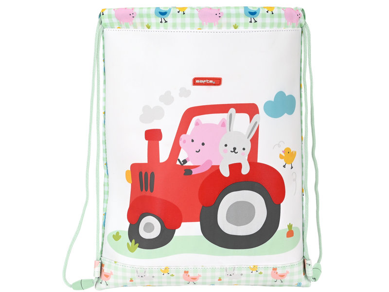 Safta Junior Gymbag, Boerderij - 34 x 26 cm - Polyester