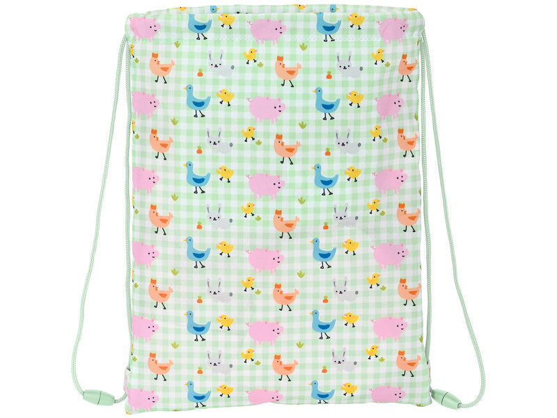 Safta Junior Gymbag, Farm - 34 x 26 cm - Polyester